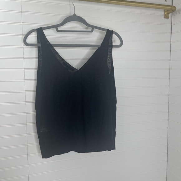 NWT Banana Republic Tank Black Linen Small - Picture 4 of 8
